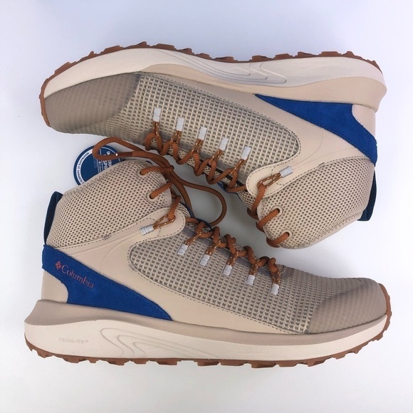 Columbia Men Trailstorm Mid Waterproof Top Hiking Sneakers Fossil Boots - Picture 2 of 8